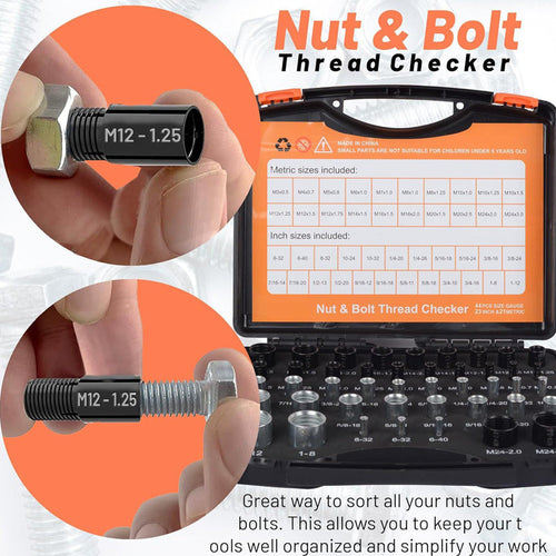 🔩 50% OFF! 🔥Nut & Bolt Thread Checker Kit – Quick Inspection for Fixed Bolts & Threaded Holes
