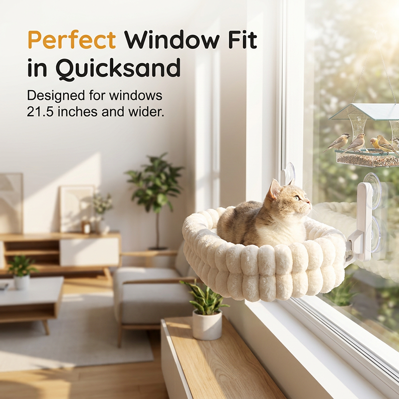 🐱🪟Foldable Suction Cat Window Hammock |Folds Flat Against the Window When Not in Use☁️