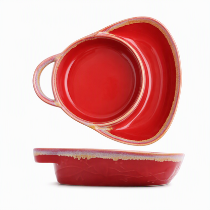 📢📢50% OFF !! ⏰Retro Ceramic Divided Baking Dish with Single Handle