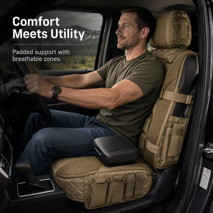 ⏳Time-Limited Special⏰Durable Tactical Truck Seat Cover ✨ Storage,Protection & All- Day Comfort