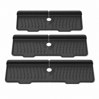 🚰 LIMITED‑TIME 50% OFF! 🌊 Silicone Faucet Splash Guard Mat – Self‑Draining Slope, Cuttable Collar & Sponge Caddy 🧼