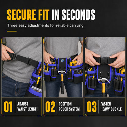 👷 50% OFF! 🛠️ Adjustable Tool Waist Bag – Multi-pocket & hands-free carry ✨