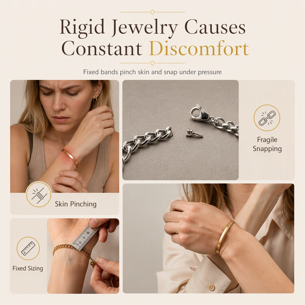 ✨ Mobius Twist Bangle – Frosted & Polished Finishes for Everyday Elegance & Evening Style ❤️🎁