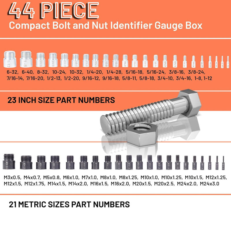 🔩 50% OFF! 🔥Nut & Bolt Thread Checker Kit – Quick Inspection for Fixed Bolts & Threaded Holes