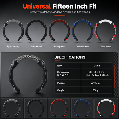 📢📢50% OFF !! ⏰Universal Carbon Fibre Steering Wheel Cover – Refresh Your Daily Drive ✨