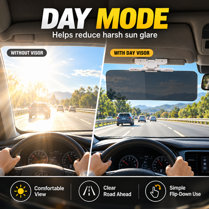 ⏳🔥LIMITED-TIME 50% OFF! Careluxpro Universal HD Anti-Glare Car Visor for Day & Night