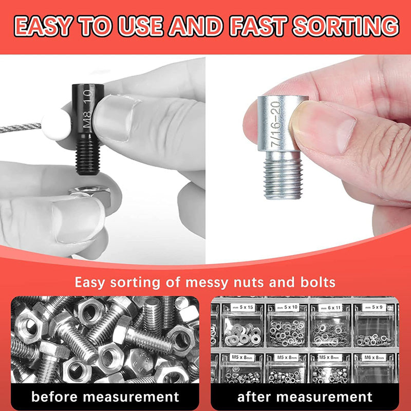 🔩 50% OFF! 🔥Nut & Bolt Thread Checker Kit – Quick Inspection for Fixed Bolts & Threaded Holes