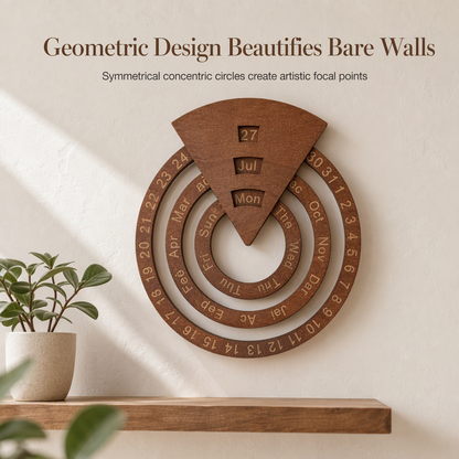 💥50% OFF! 🗓️ Wooden Rotating Perpetual Calendar – A Unique Interactive Decor Piece For Your Home & Office✨