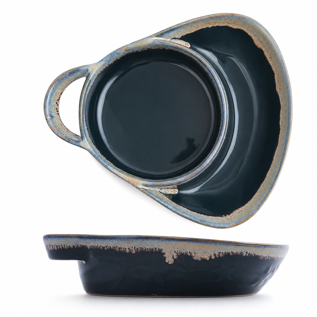 📢📢50% OFF !! ⏰Retro Ceramic Divided Baking Dish with Single Handle