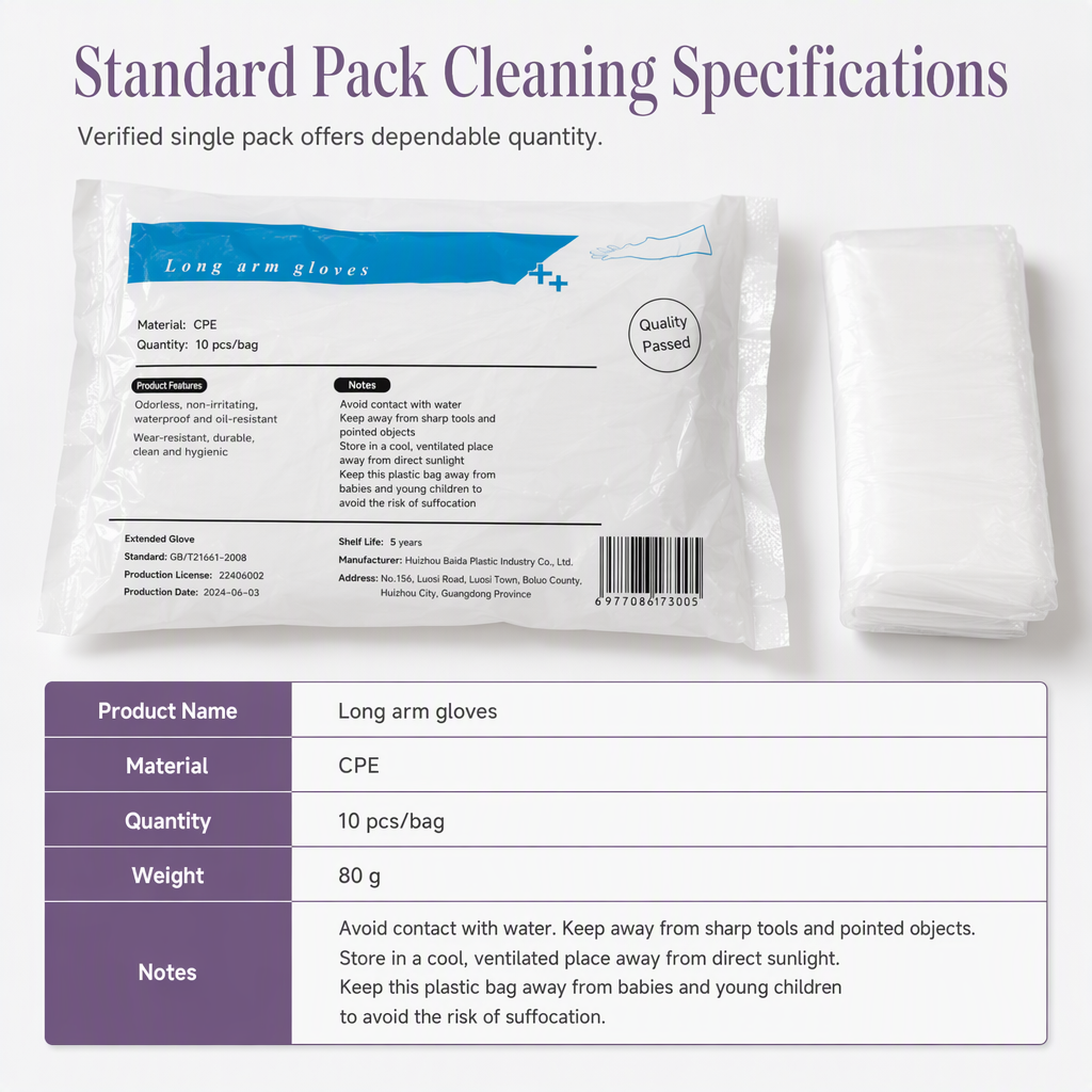 🧤🧼✨ Disposable Long Chemical Safety Gloves – Durable & Protective 🛡️✨