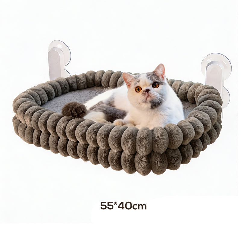 🐱🪟Foldable Suction Cat Window Hammock |Folds Flat Against the Window When Not in Use☁️