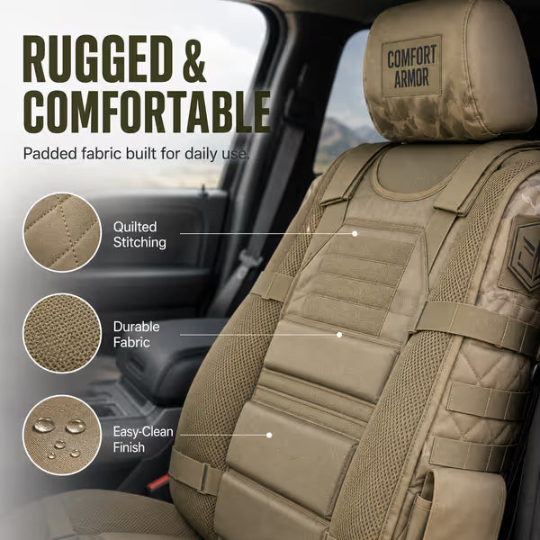 ⏳Time-Limited Special⏰Durable Tactical Truck Seat Cover ✨ Storage,Protection & All- Day Comfort