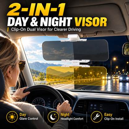 ⏳🔥LIMITED-TIME 50% OFF! Careluxpro Universal HD Anti-Glare Car Visor for Day & Night