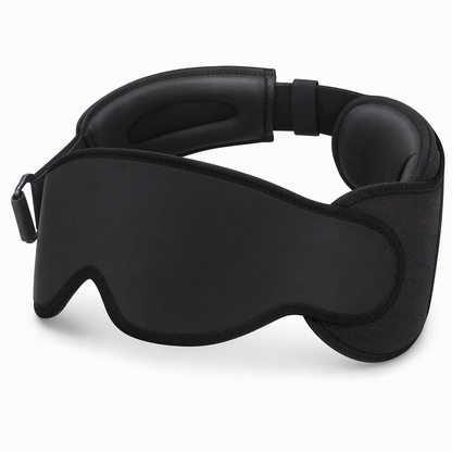 Integrated Memory Foam Travel Pillow and 3D Blackout Sleep Eye Mask Set for Travel Neck Support