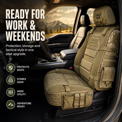 ⏳Time-Limited Special⏰Durable Tactical Truck Seat Cover ✨ Storage,Protection & All- Day Comfort