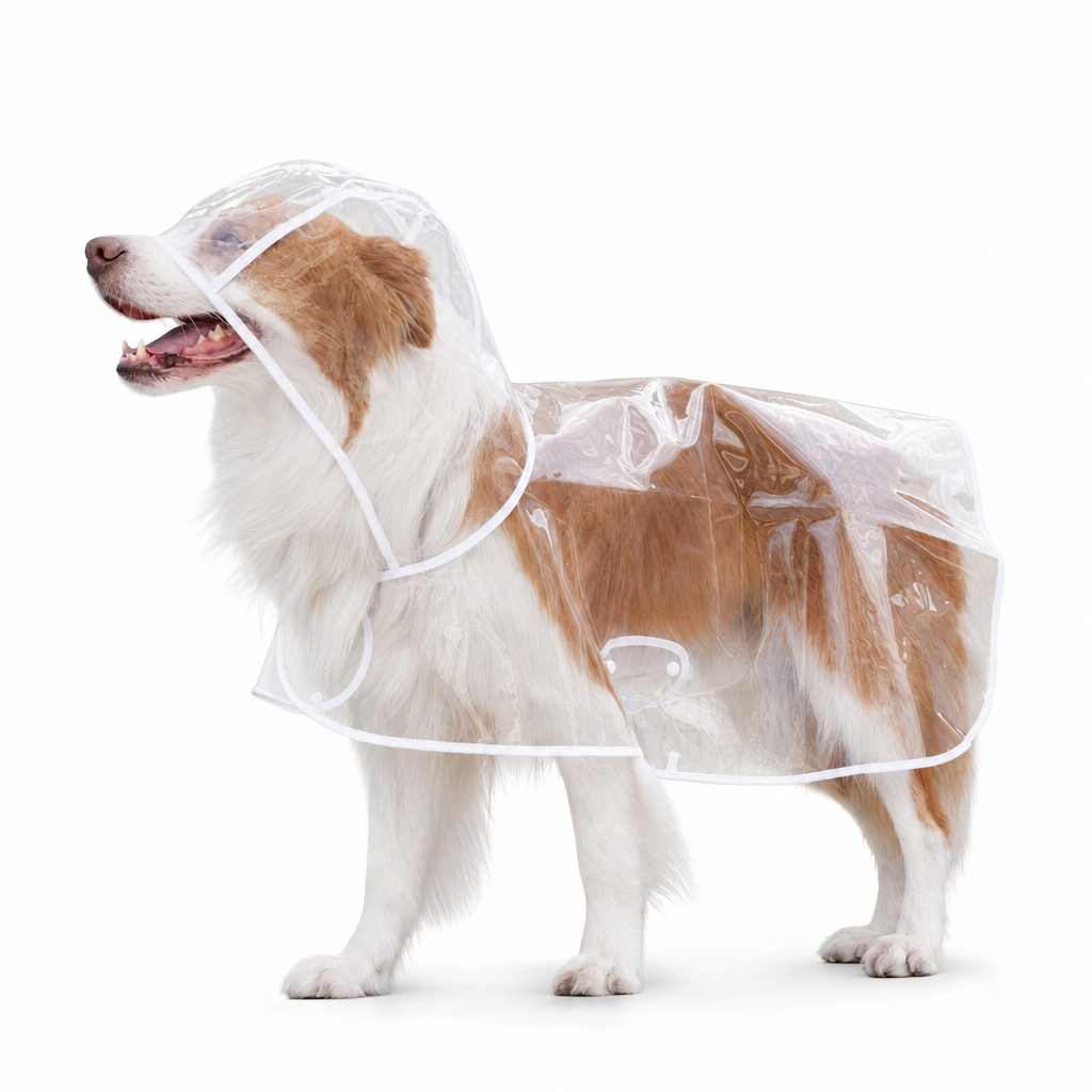 🌧️ LIMITED-TIME 50% OFF! 🐾 Transparent Waterproof Dog Raincoat – Clear Hood, Adjustable Fit, Multi-size 🐶