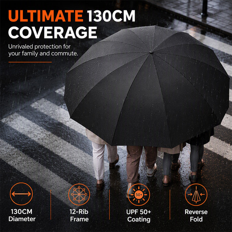 ⏳Time-Limited Special⏰Extra Large Windproof Folding Umbrella – Big Canopy, Reinforced, UV Protect ☔✨