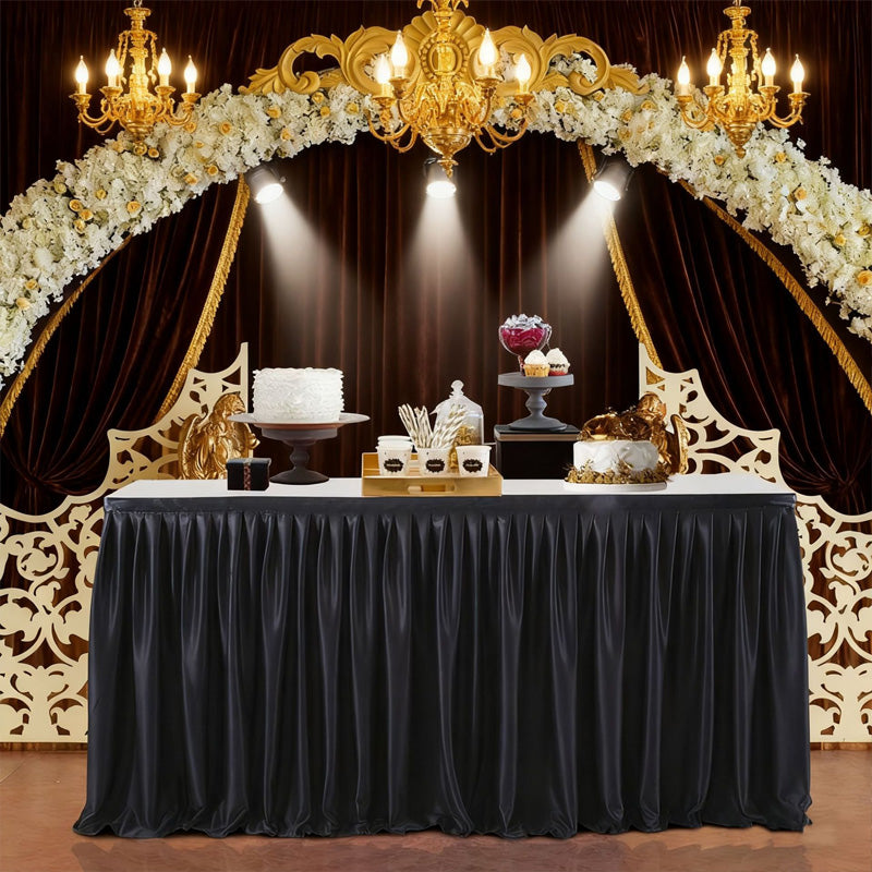 ⏳🔥LIMITED-TIME 50% OFF! ⏰Pleated Table Skirt for Events🌹